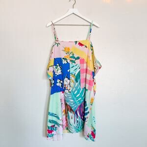 ASOS Tropical Floral Mini Tank Dress size 14